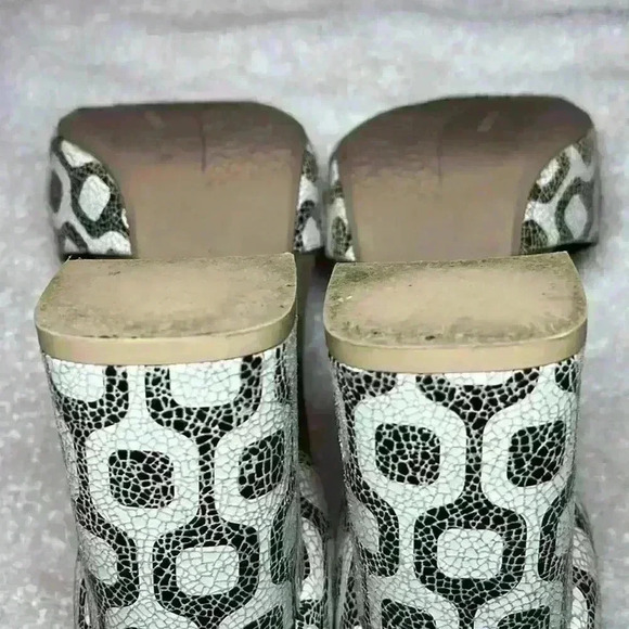 Audley Funky Multicolor Unique Sandal Chunky Block Heel Artsy Women’s Sz 40 - Picture 6 of 9